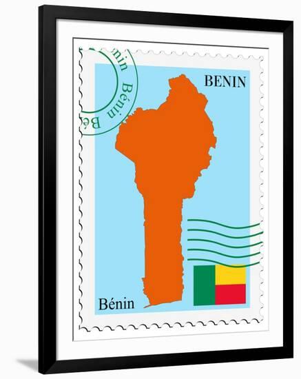 Mail To-From Benin-Perysty-Framed Art Print