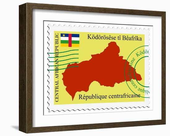 Mail To-From Central African Republic-Perysty-Framed Art Print