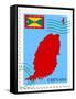 Mail To-From Grenada-Perysty-Framed Stretched Canvas