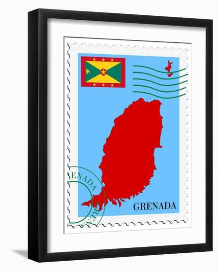 Mail To-From Grenada-Perysty-Framed Art Print