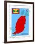 Mail To-From Grenada-Perysty-Framed Art Print