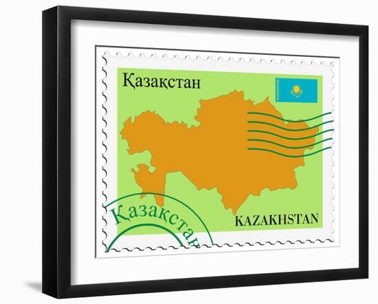 Mail To-From Kazakhstan-Perysty-Framed Art Print