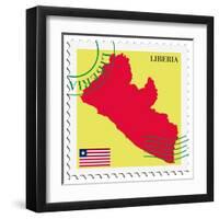 Mail To-From Liberia-Perysty-Framed Art Print