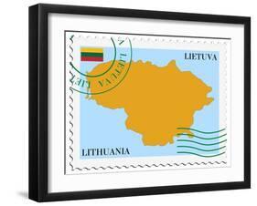 Mail To-From Lithuania-Perysty-Framed Art Print