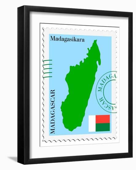 Mail To-From Madagascar-Perysty-Framed Art Print