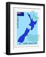 Mail To-From New Zealand-Perysty-Framed Art Print