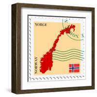 Mail To-From Norway-Perysty-Framed Art Print