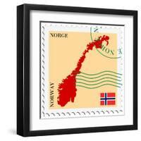 Mail To-From Norway-Perysty-Framed Art Print