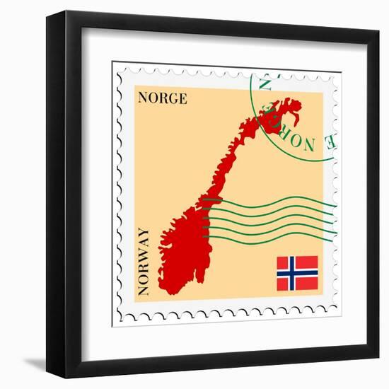 Mail To-From Norway-Perysty-Framed Art Print