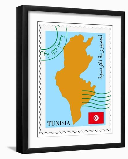 Mail To/From Tunisia-Perysty-Framed Art Print
