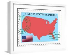 Mail To-From United States-Perysty-Framed Art Print