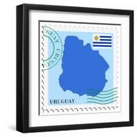Mail To-From Uruguay-Perysty-Framed Art Print