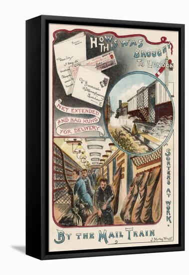 Mail Train Carrying Letters to London from Towns and Cities in Britain, C1900-null-Framed Stretched Canvas