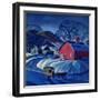 "Mail Wagon in Snowy Landscape," March 14, 1942-Dale Nichols-Framed Premium Giclee Print