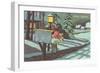 Mailbox with Presents-null-Framed Art Print