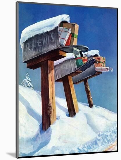 "Mailboxes in Snow," December 27, 1941-Miriam Tana Hoban-Mounted Giclee Print