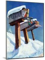 "Mailboxes in Snow," December 27, 1941-Miriam Tana Hoban-Mounted Giclee Print