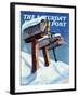 "Mailboxes in Snow," Saturday Evening Post Cover, December 27, 1941-Miriam Tana Hoban-Framed Giclee Print