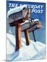 "Mailboxes in Snow," Saturday Evening Post Cover, December 27, 1941-Miriam Tana Hoban-Mounted Giclee Print