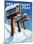 "Mailboxes in Snow," Saturday Evening Post Cover, December 27, 1941-Miriam Tana Hoban-Mounted Giclee Print