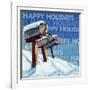 Mailboxes In The Snow Happy Holidays-null-Framed Giclee Print