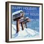 Mailboxes In The Snow Happy Holidays-null-Framed Giclee Print