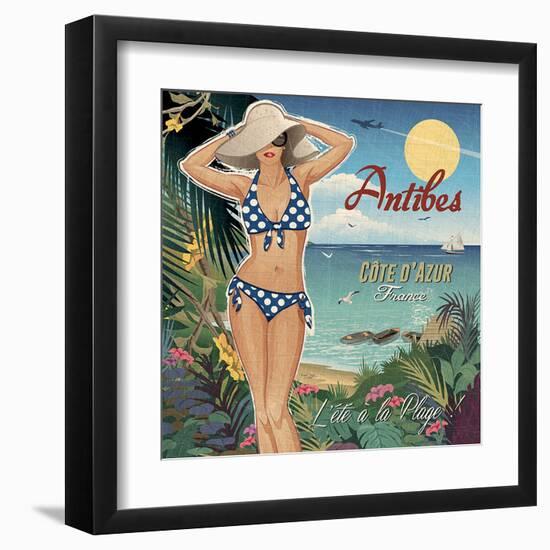 Maillot bleu-Bruno Pozzo-Framed Art Print