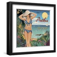 Maillot bleu-Bruno Pozzo-Framed Art Print