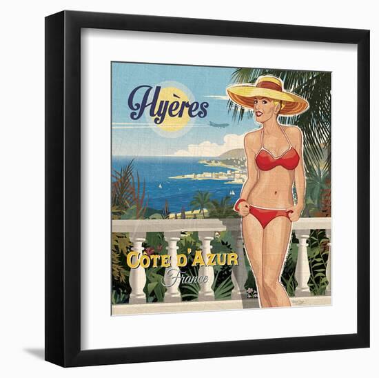 Maillot rouge-Bruno Pozzo-Framed Art Print