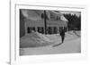 Mailman Delivering Mail after Heavy Snowfall, Rear View, Vermont, 1940-Marion Post Wolcott-Framed Photographic Print