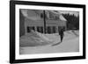 Mailman Delivering Mail after Heavy Snowfall, Rear View, Vermont, 1940-Marion Post Wolcott-Framed Photographic Print