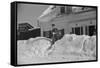 Mailman making Deliveries after a Heavy Snowfall, Vermont, 1940-Marion Post Wolcott-Framed Stretched Canvas