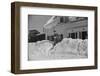 Mailman making Deliveries after a Heavy Snowfall, Vermont, 1940-Marion Post Wolcott-Framed Photographic Print