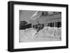 Mailman making Deliveries after a Heavy Snowfall, Vermont, 1940-Marion Post Wolcott-Framed Photographic Print