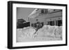 Mailman making Deliveries after a Heavy Snowfall, Vermont, 1940-Marion Post Wolcott-Framed Photographic Print