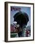 "Mailman," Saturday Evening Post Cover, May 13, 1944-Stevan Dohanos-Framed Giclee Print