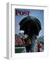 "Mailman," Saturday Evening Post Cover, May 13, 1944-Stevan Dohanos-Framed Giclee Print