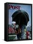 "Mailman," Saturday Evening Post Cover, May 13, 1944-Stevan Dohanos-Framed Stretched Canvas