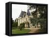 Main Building and Garden of Domaine Du Closel Chateau Des Vaults, France-Per Karlsson-Framed Stretched Canvas