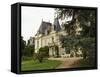 Main Building and Garden of Domaine Du Closel Chateau Des Vaults, France-Per Karlsson-Framed Stretched Canvas