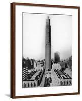 Main Building of Rockefeller Center and Surrounding Area in New York City-null-Framed Photographic Print