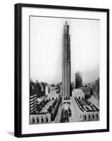 Main Building of Rockefeller Center and Surrounding Area in New York City-null-Framed Photographic Print