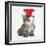 Main Coon Kitten, Goliath, Wearing a Father Christmas Hat-Mark Taylor-Framed Photographic Print