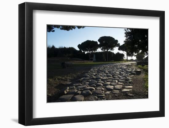 Main Decumano in the High Street, Ancient Ostia (Ostia Antica), Rome, Lazio, Italy, Europe-Oliviero Olivieri-Framed Photographic Print