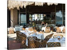 Main Dining Room of the El Cid El Moro Hotel, Mazatlan, Mexico-Charles Sleicher-Stretched Canvas