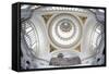 Main Dome and Ornate Ceiling in the Interior of the Former Presidential Palace-Lee Frost-Framed Stretched Canvas