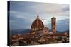 Main Duomo with Evening Last Light.-Terry Eggers-Stretched Canvas