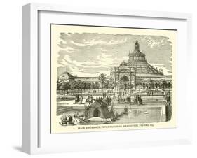 Main Entrance, International Exhibition, Vienna, 1873-null-Framed Giclee Print