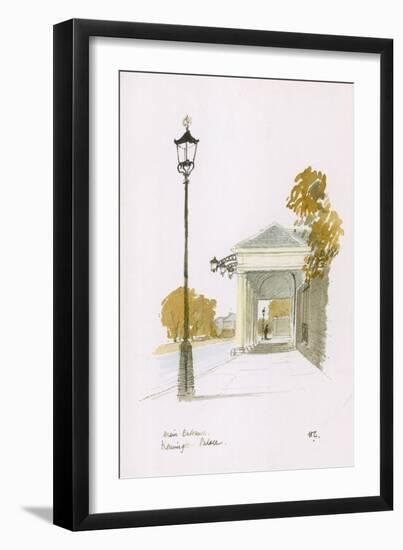 Main Entrance, Kensington Palace-null-Framed Art Print