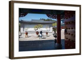 Main Entrance of Mufu Complex, Lijiang, Yunnan, China, Asia-Andreas Brandl-Framed Photographic Print